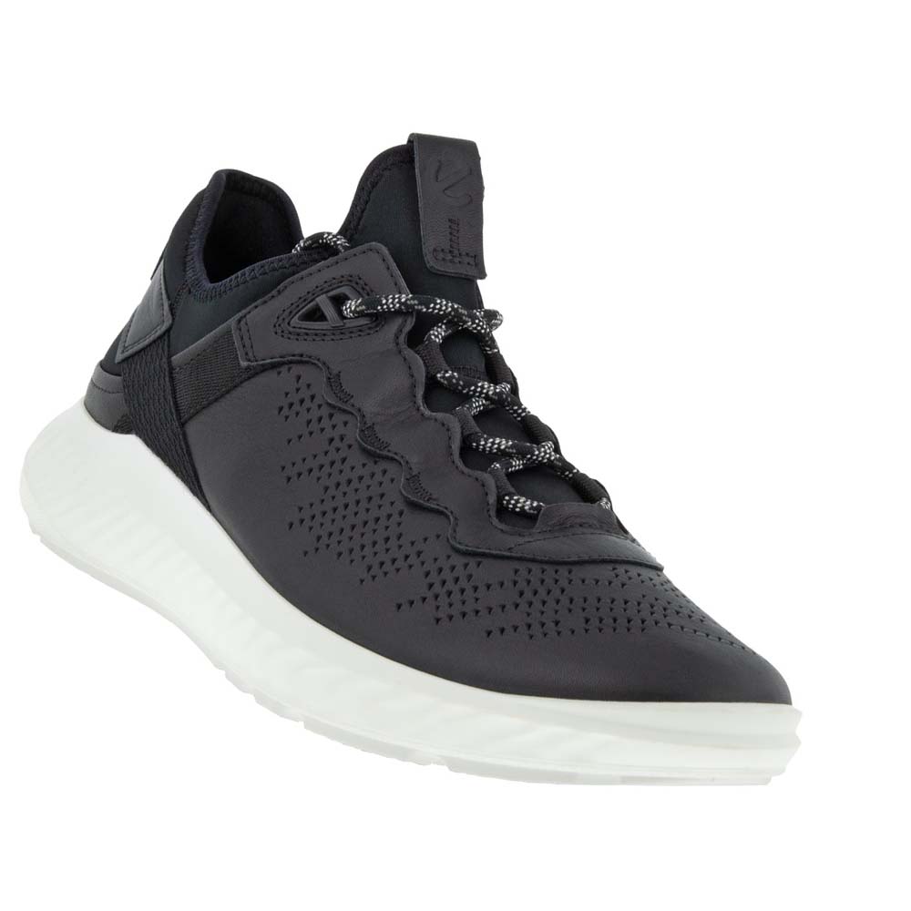 Men's Ecco Ath-1fm Sneakers Black / White | USA 598DFM